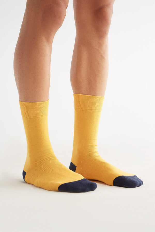 2317 | Stockings - Mustard yellow-Indigo