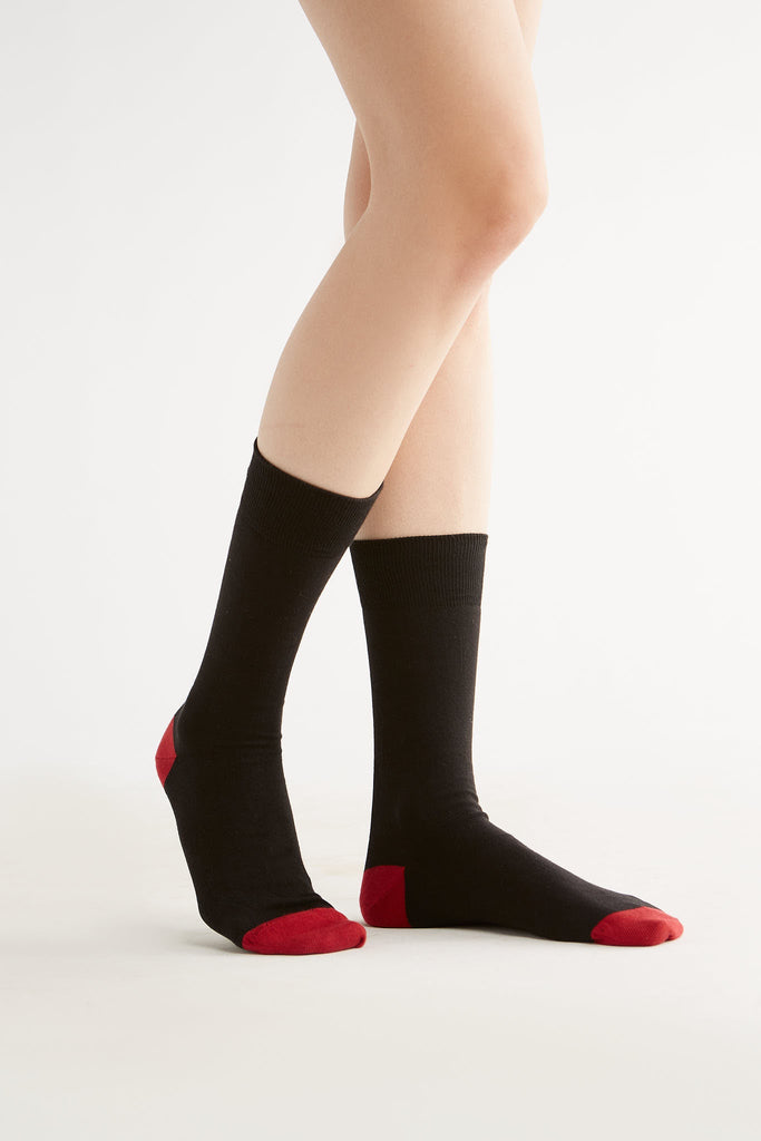 2318 | Stockings - Cherry Red/Black