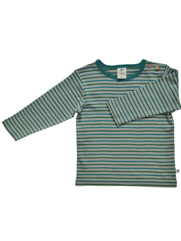 2430 | Baby Basic Long Sleeve Shirt - Light Grey/Oceanblue/Mossy Green