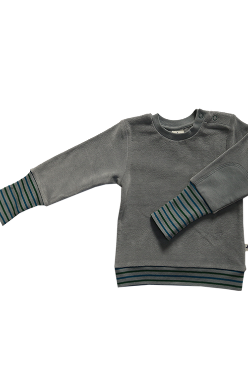 2437 | Baby Velvet Sweatshirt - Light Grey