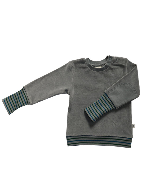 2437 | Baby Velvet Sweatshirt - Light Grey