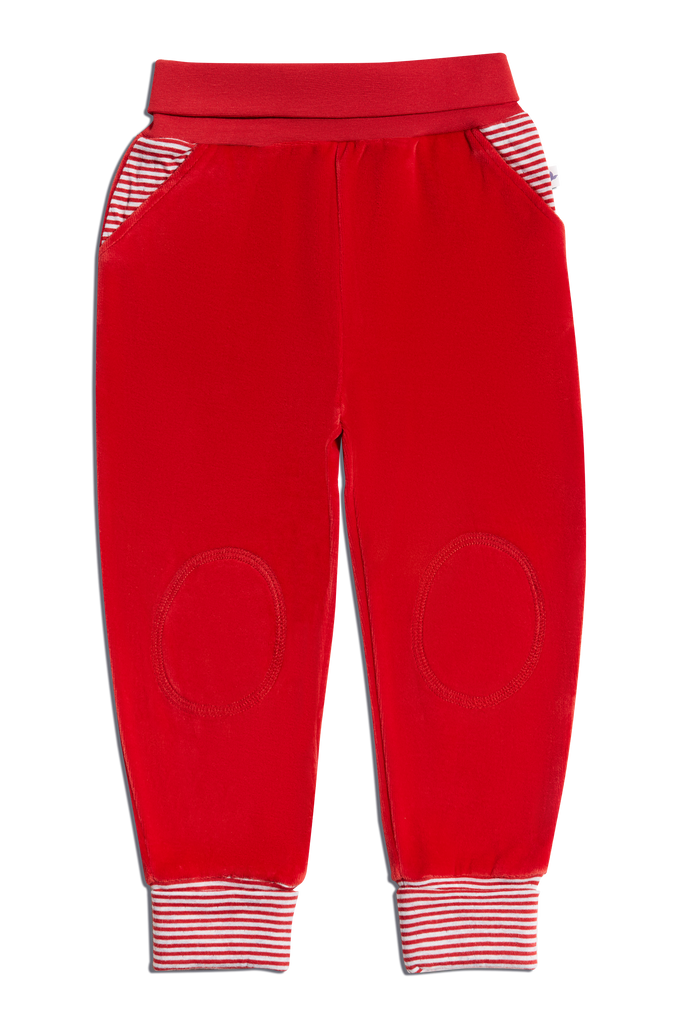 2448 | Baby Velvet Pant - Brick-Red