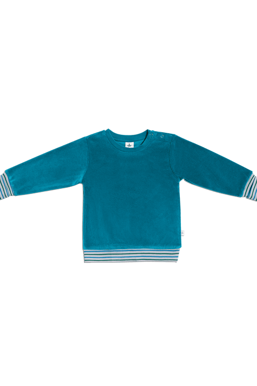 2457 | Baby Velvet Sweatshirt - Oceanblue