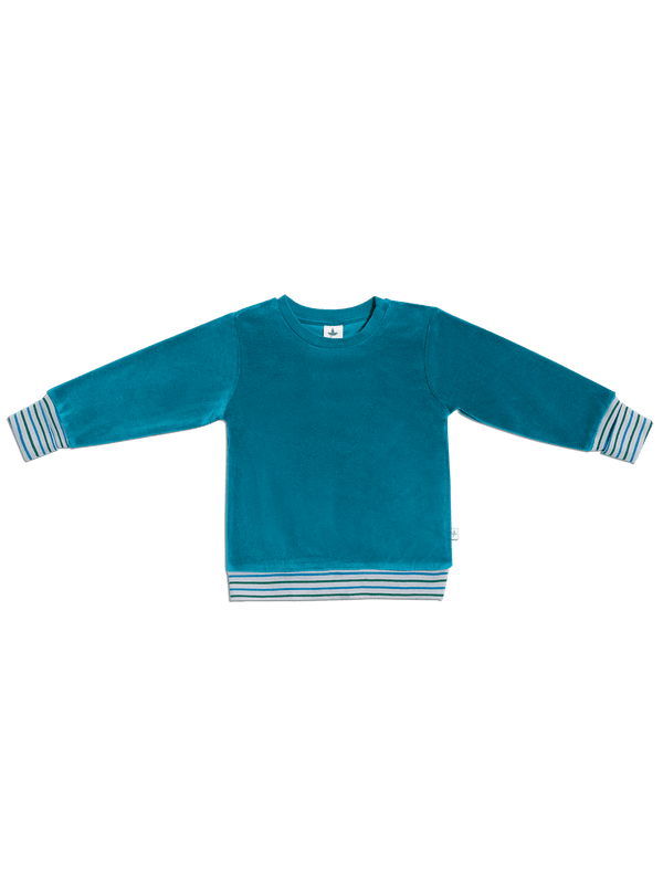 2457 | Baby Velvet Sweatshirt - Oceanblue