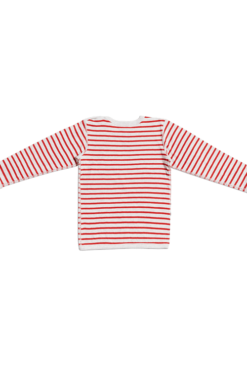 2460 |  Baby Reversible Longsleeve Shirt - Grey/Brick-Red