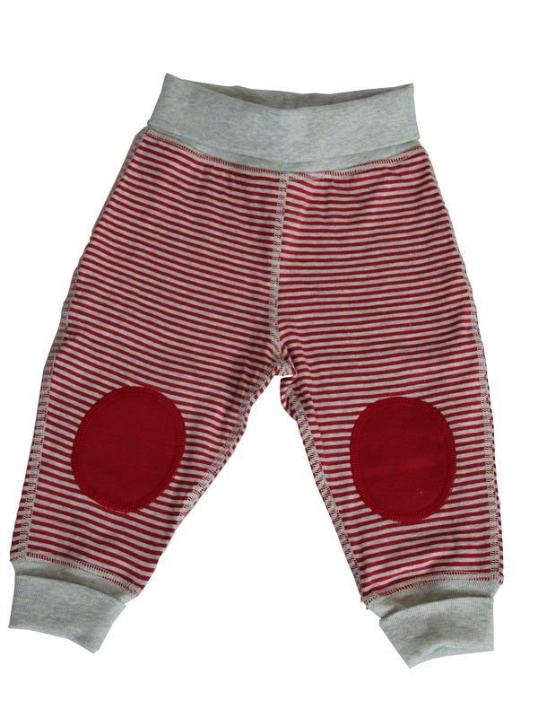 2466 | Kids Reversible Pants- Grey/Brick-Red