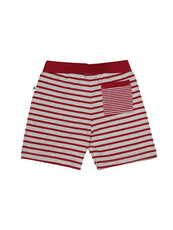 2467 | Baby Shorts - Brick-Red/Beige Melange