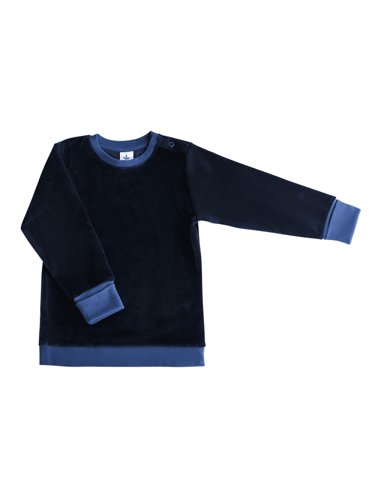 2477 AB |  Kids Velvet Sweatshirt - Night blue