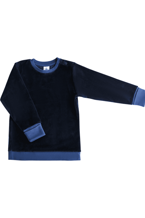 2477 AB |  Baby Velvet Sweatshirt - Night blue