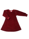 2624 BO | Kinder Cord Langarmkleid - Bordeaux