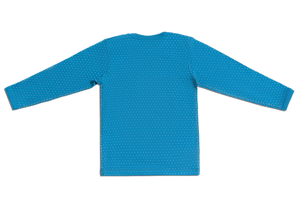2650BW | Baby Reversible Longsleeve Shirt - Sapphire Blue-white
