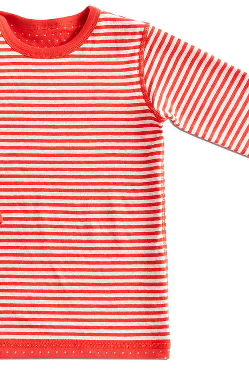 2650RW | Baby Reversible Longsleeve Shirt - Hibiskus-Naturweiss