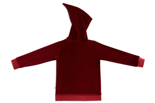 2694 BO | Baby Jacket with pointed hood - Bordeaux