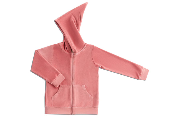 2694 VR | Baby Jacket with pointed hood - Rosy Red