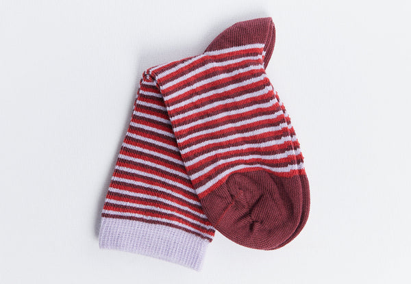 3314 | Baby Socks - Lilac/Bordeaux/Red