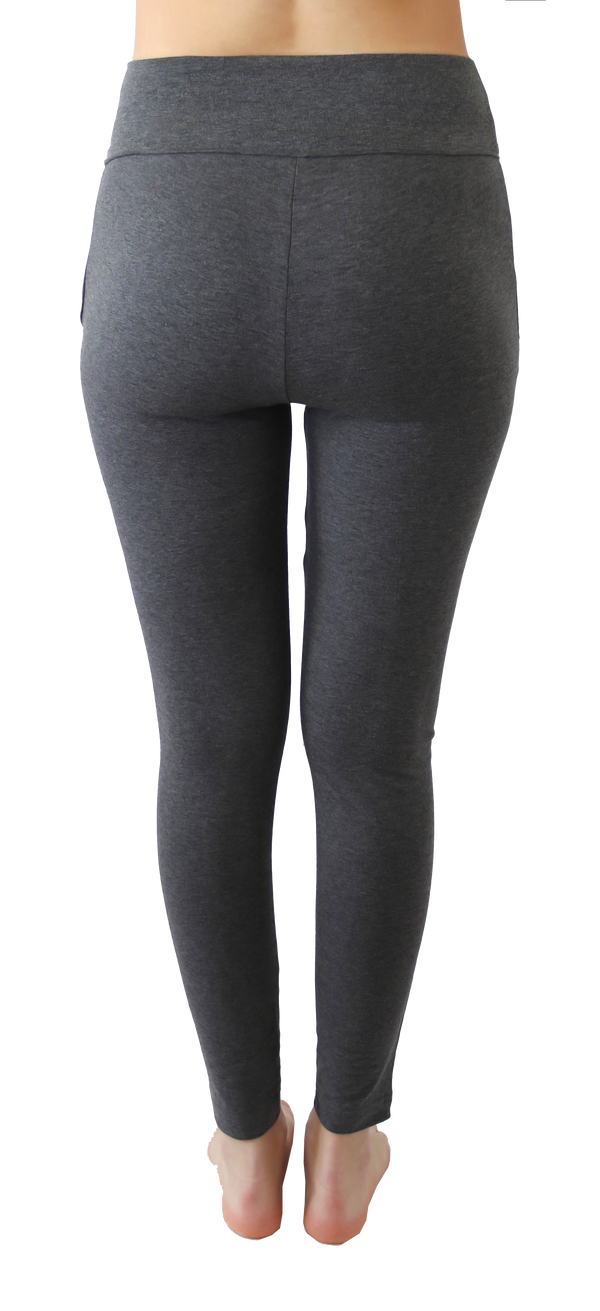4061AM | Women Yoga Pant with side pockets - Anthracite Melange