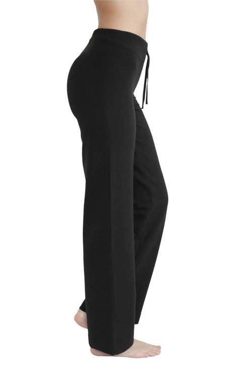 4207S | Women Yoga Pant with ribbed waistband - Black