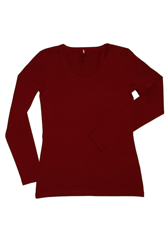 4453K | Damen Langarmshirt stretch - Rot