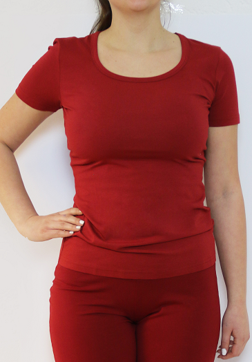 4456K | Damen Basic T-Shirt - Rot