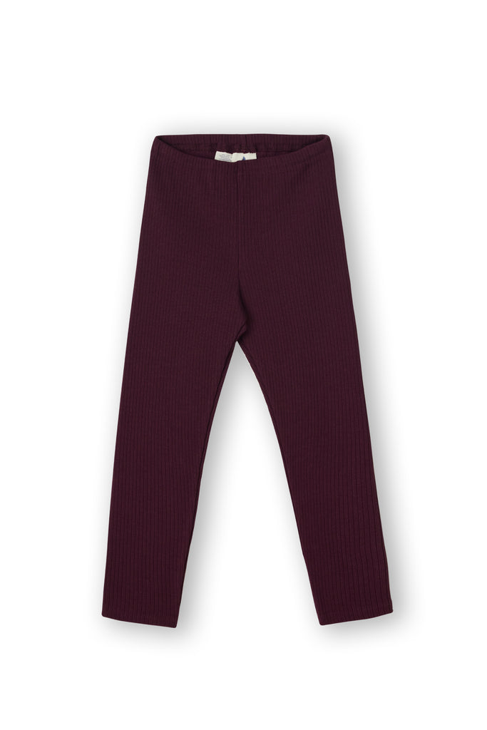 2052 AU | Warme Kinder Jersey Leggings - Aubergine