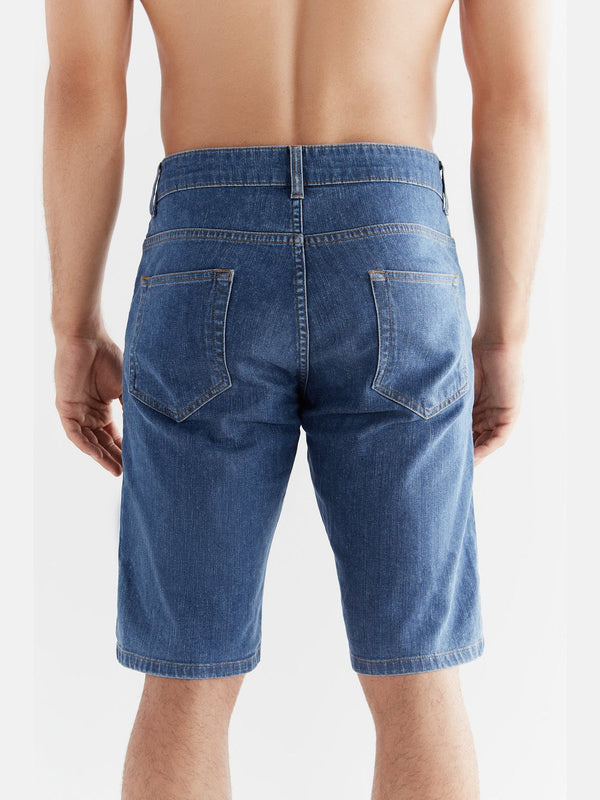MA3020-283 | Men Denim Shorts - Ocean Blue