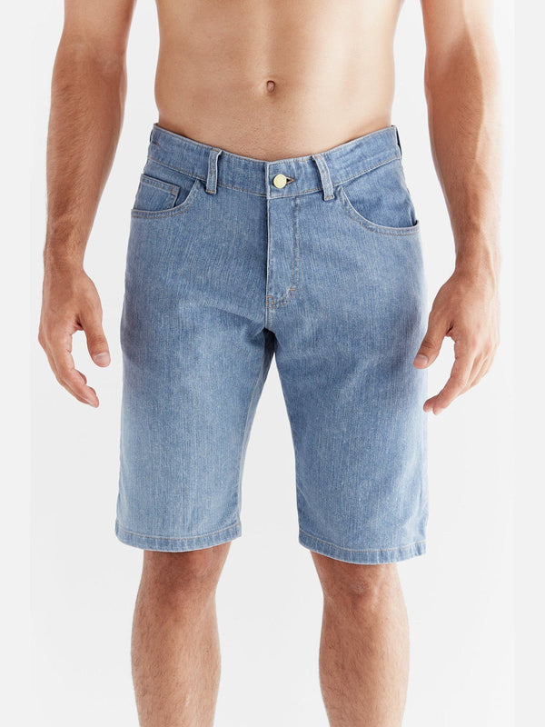 MA3020-352 | Men Denim Shorts - Light Slate Blue