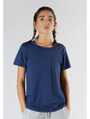 T1100-03 | TENCEL™ Active Damen Kurzarmshirt - Navy