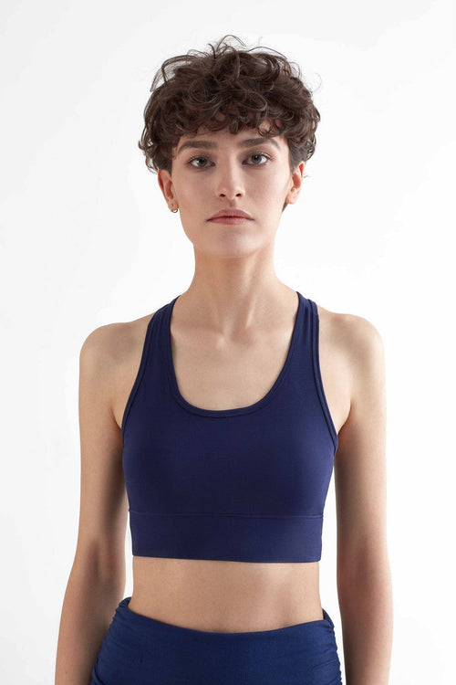 T1200-03 | Women Sport BH recycled - Navy