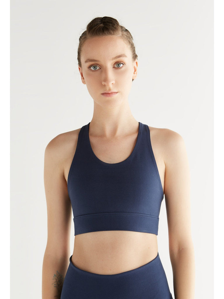 T1202-03 | Women Yoga Top recycled - Navy