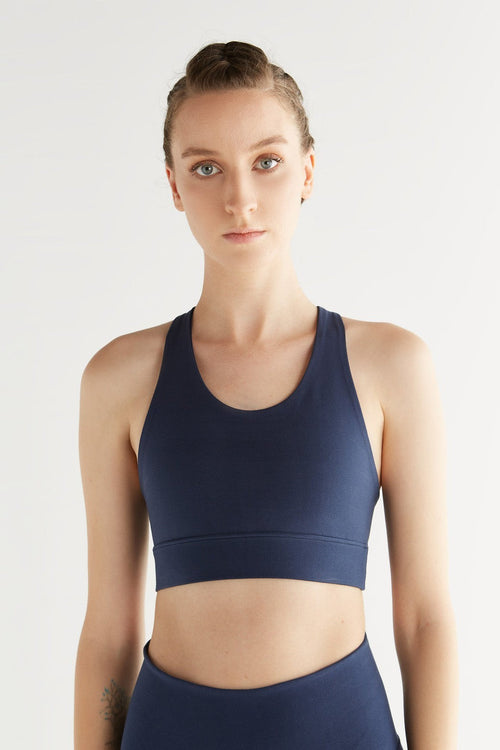 T1202-03 | Women Yoga Top recycled - Navy