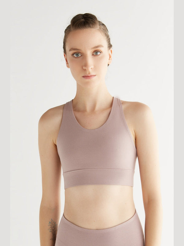 T1202-10 | Women Yoga Top recycled - Lilac