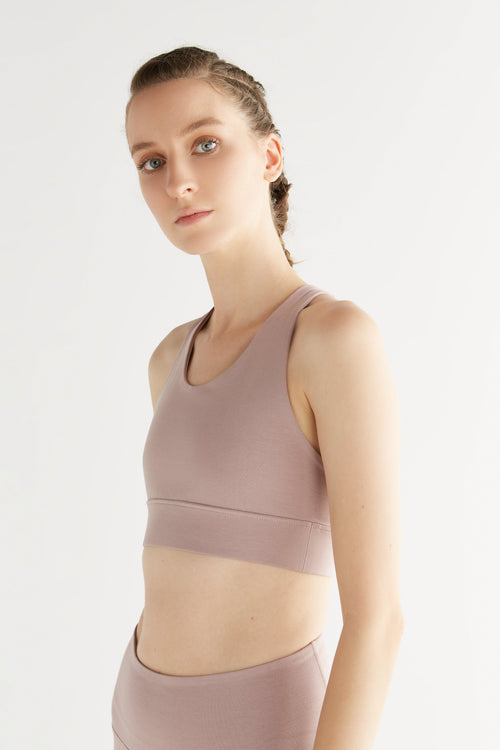 T1202-10 | Women Yoga Top recycled - Lilac