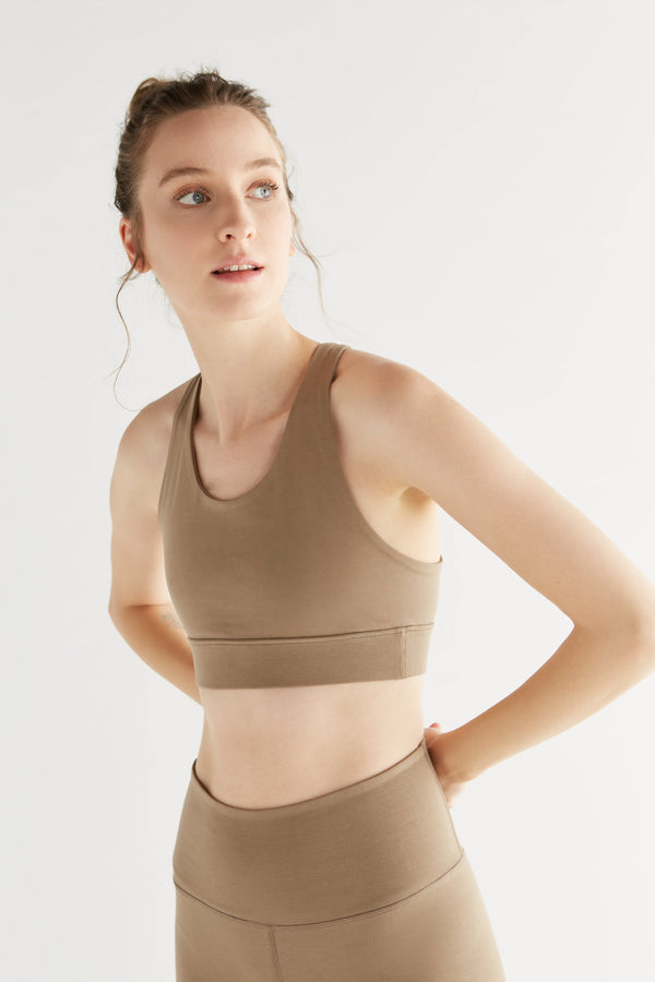 T1202-21 | Women Yoga Top recycled - Mink