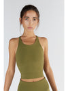 T1220-13 | Damen Crop Top - Olive