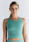 T1220-30 | Damen Crop Top - Malachite Green