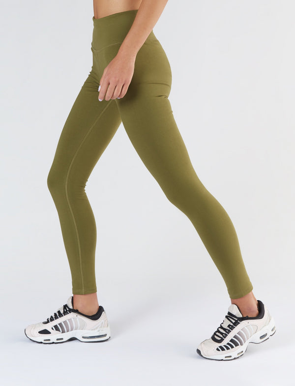 T1300-13 | Women Leggings  recycled - Olive