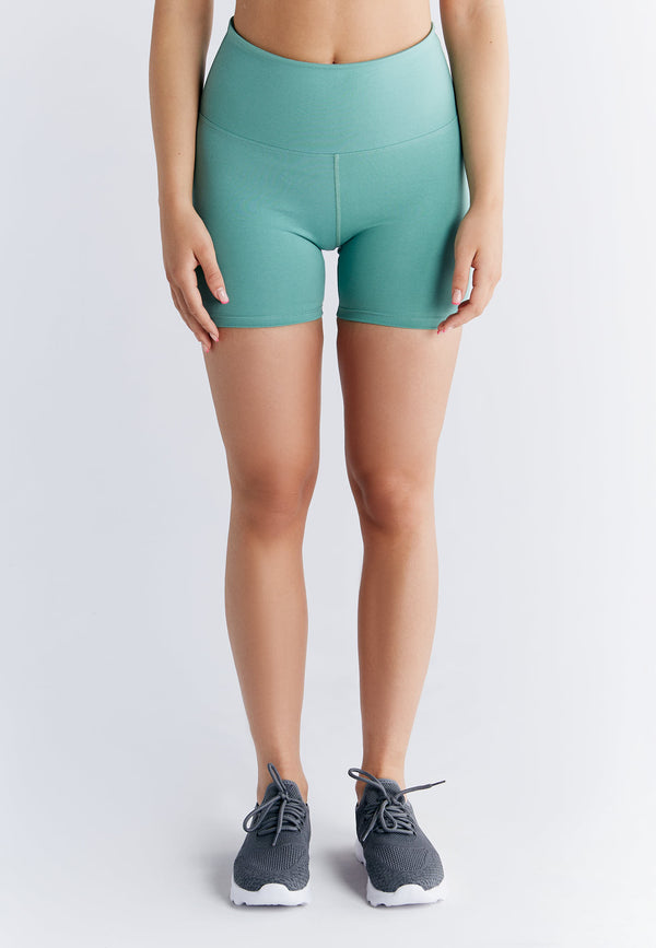 T1332-30 | Damen Fit Mini Shorts - Malachite Green