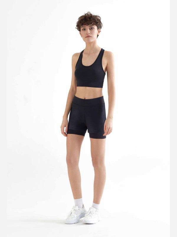 T1340-01 | Women Sport Shorts  recycled - Black
