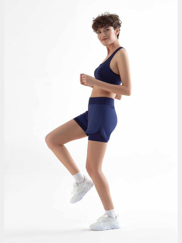 T1340-03 | Women Sport Shorts  recycled - Navy