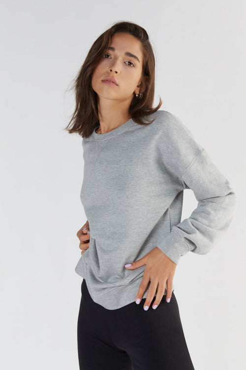 T1800-00 | TENCEL™ Active Women Sweatshirt - Light Grey-Melange