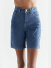 WA3020-283 | Damen Denim Shorts - Ocean Blue