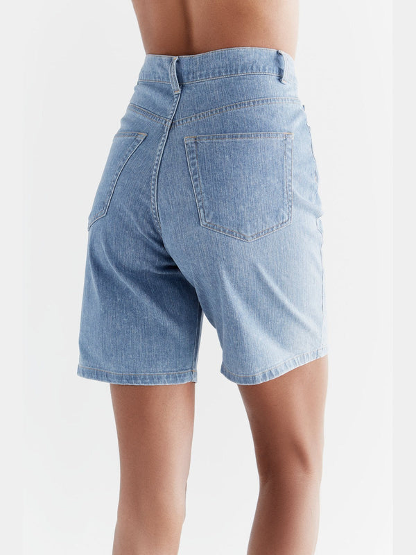 WA3020-352 | Damen Denim Shorts - Light Slate Blue