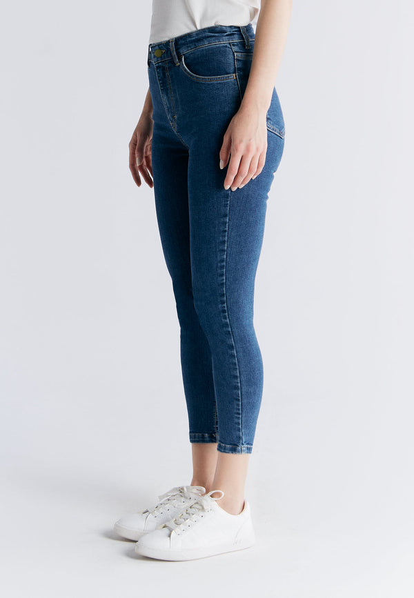 WS1014-231 Damen Short Leg Skinny Fit, Lapis Blue