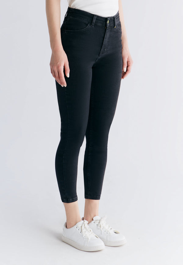 WS1015-145 Damen Short Leg Skinny Fit, Carbon Gray